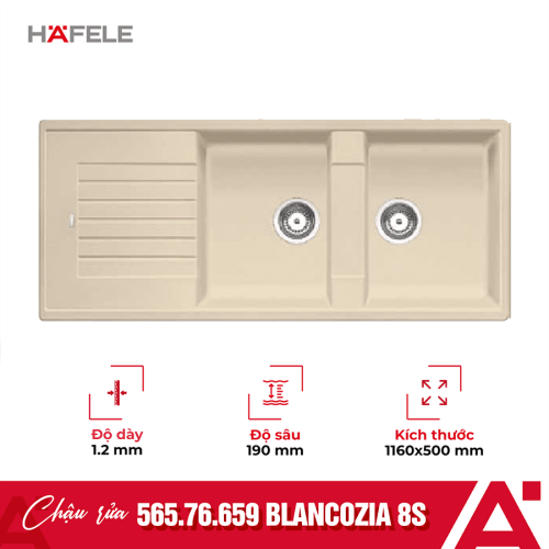Chậu rửa bát Hafele Blancozia 8S 565.76.659