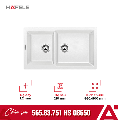Chậu rửa bát Hafele HS G8650 565.83.751