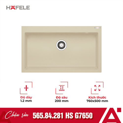 Chậu rửa chén bát Hafele HS G7650 565.84.281