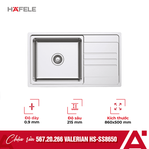 Chậu rửa bát Hafele Valerian HS-SS8650 567.20.266