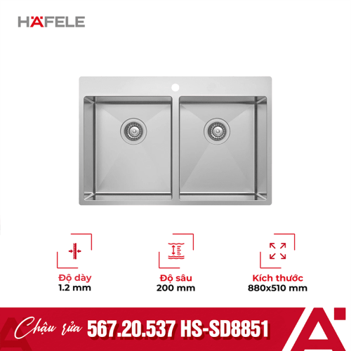 Chậu rửa bát Hafele HS-SD8851 567.20.537