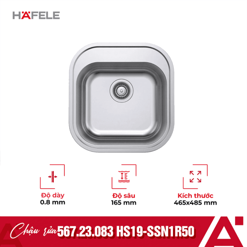 Chậu rửa bát Hafele HS19-SSN1R50 567.23.083