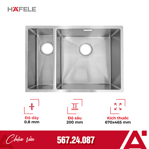 Chậu rửa bát Hafele 567.24.087