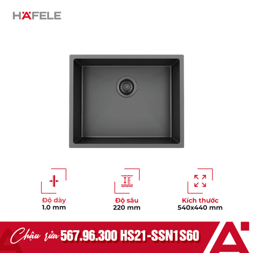 Chậu rửa bát Hafele HS21-SSN1S60 567.96.300