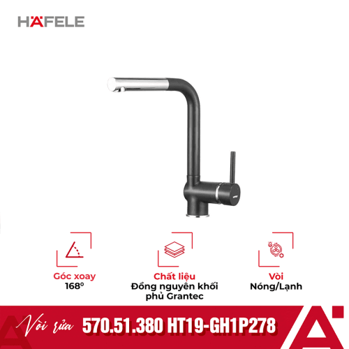 Vòi rửa bát đá Hafele HT19-GH1P278 570.51.380