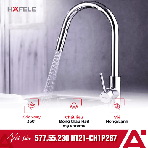 Vòi rửa bát Hafele HT21-CH1P287 577.55.230
