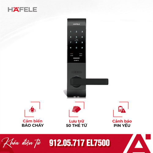 Khóa cửa điện tử Hafele EL7500 912.05.717 màu xám