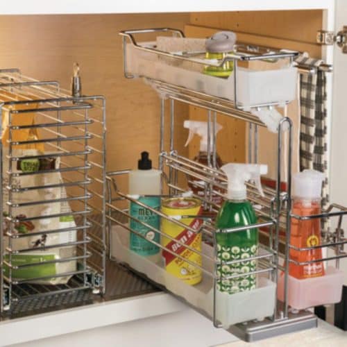 Ảnh thực tế rổ kéo đựng dụng cụ vệ sinh Portero 3 Hafele 545.48.262