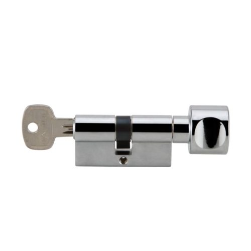 Ảnh bên ruột khóa 1 đầu chìa 1 đầu vặn Hafele 916.08.705, 91mm Đồng thau