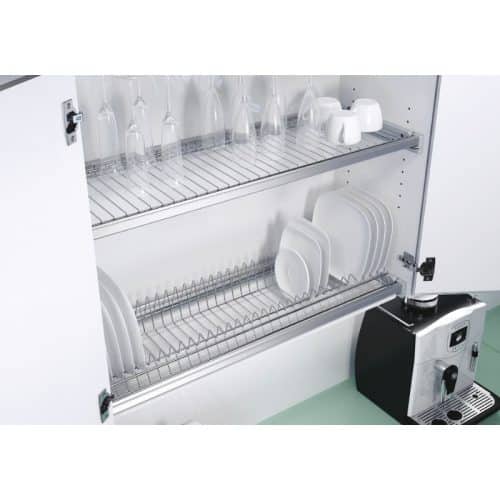 Ảnh thực tế khay úp chén đĩa Hafele 544.01.208 crom, 764x263mm