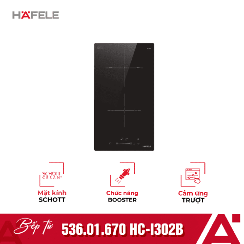 Bếp từ 2 vùng nấu Domino Hafele HC-I302B 536.01.670