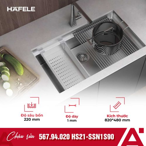 Chậu rửa bát Hafele HS21-SSN1S90 567.94.020