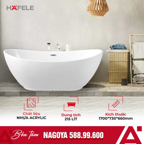 Bồn tắm độc lập Nagoya 1700 Hafele 588.99.600