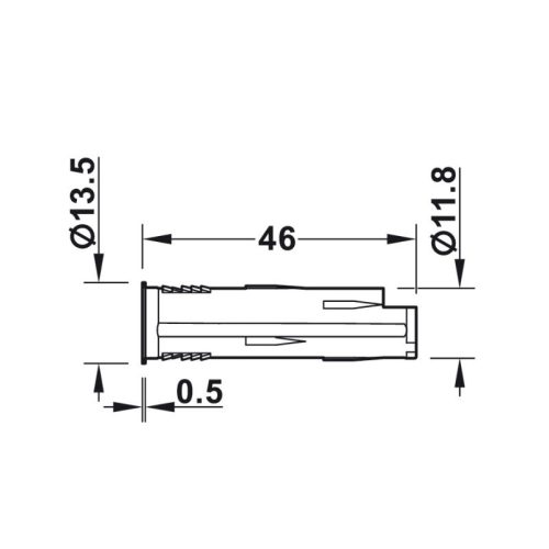 Kích thước công tắc bật/tắt không chạm Hafele 833.89.127