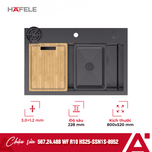 Chậu rửa bát Hafele WF R10 HS25-SSN1S-8052 567.24.488 Titan