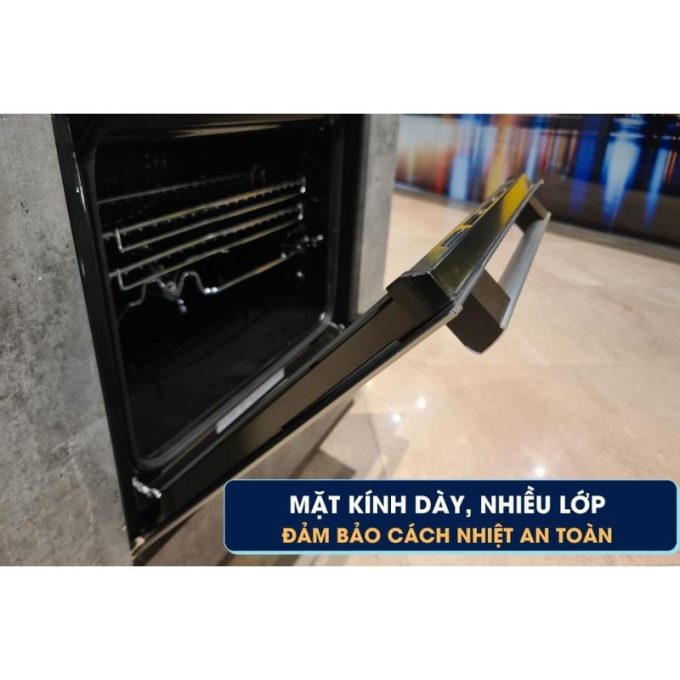 Lò nướng âm tủ Malloca MOV 65DA ( Kính đen ) 4 MOV-65DA kính đen - cửa lò cứng cáp