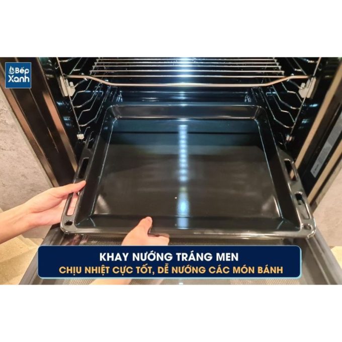 Lò nướng âm tủ Malloca MOV 65DA ( Kính đen ) 6 MOV-65DA kính đen - khay hứng mỡ tiện lợi