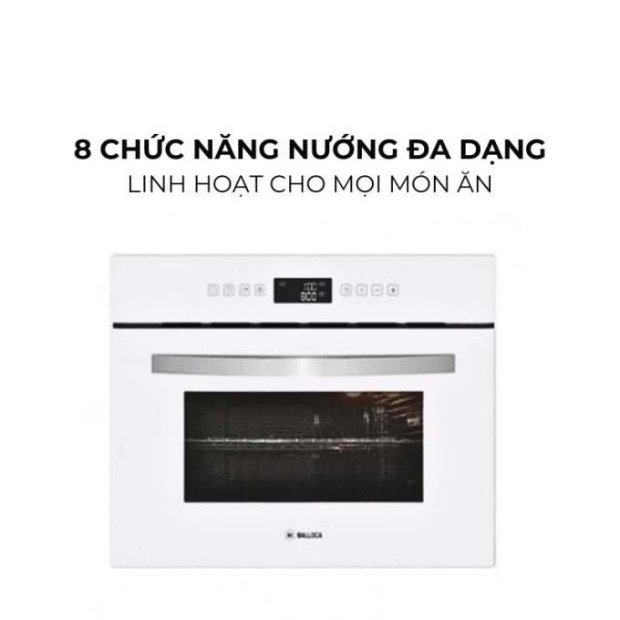 Lò nướng 8 chức năng Malloca MOV35-IX03 (TRẮNG) 3 MOV35-IX03 kính trắng- Đa dạng chức năng nướng