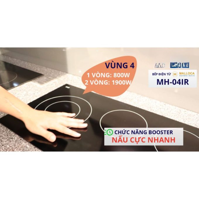 Mặt kính Eurokera thương hiệu Pháp Malloca MH-04IR