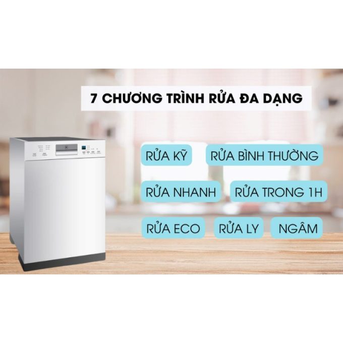 Máy rửa chén âm tủ Malloca WQP12-J7309I 4 WQP12-J7309I - Chương trình rửa đa dạng