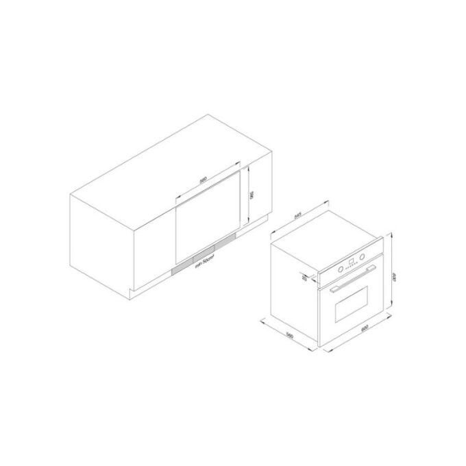 Lò nướng âm tủ 56L Malloca EB-56RG-5BC15 3 Thiết kế của Lò nướng Malloca EB56RG5BC15