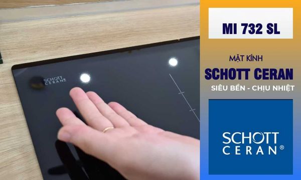 Bếp từ 2 vùng nấu Malloca MI 732 SL / Nhập khẩu Tây Ban Nha, kính Schott Ceran 7 mặt kính Schott-ceran bếp từ Malloca MI 732 SL