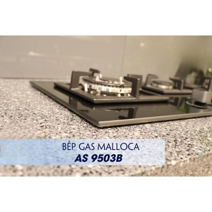 Bếp gas âm 3 vùng nấu Malloca AS 9503B/ Màu đen 6 AS 9503B lắp âm thẩm mỹ
