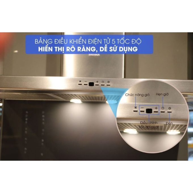 Máy hút mùi Malloca THETA K1520 4 THETA K1520 điều khiển điện tử 5 tốc độ