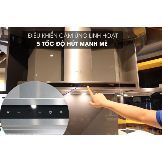 Máy hút mùi áp tường Malloca ZETA K1573 6 Zeta K1573 điều khiển cảm ứng linh hoạt
