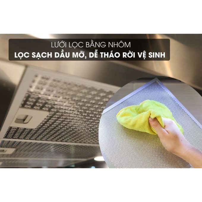 Máy hút mùi áp tường Malloca ZETA K1573 8 Zeta K1573 lưới lọc nhôm dễ dàng vệ sinh