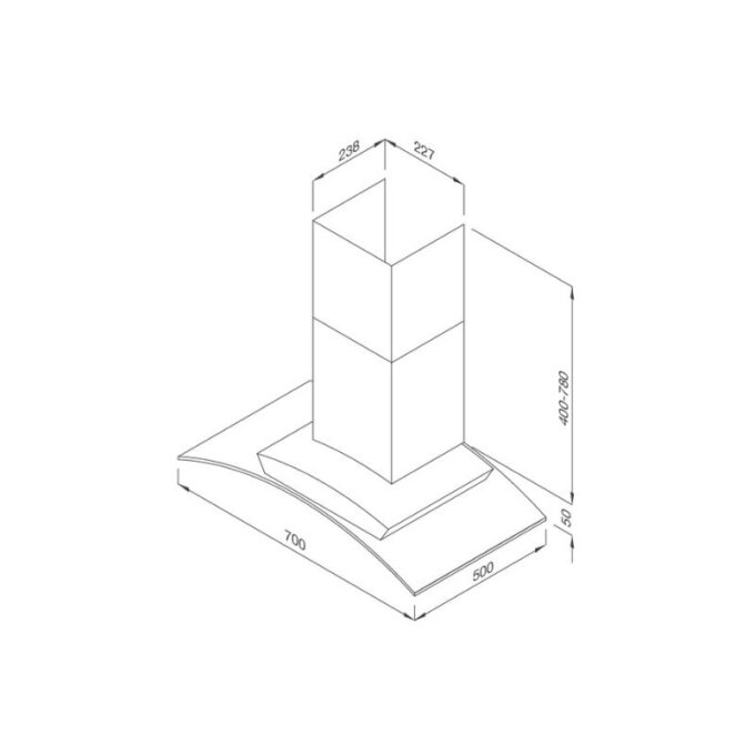 Thiết kế của Máy hút mùi ống Malloca MC 1070