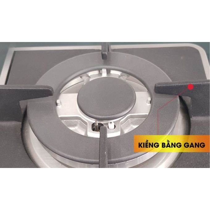 Bếp gas âm 2 vùng nấu Malloca AS 9402B / Màu đen 4 AS 9402B kiềng gang chống trơn trượt