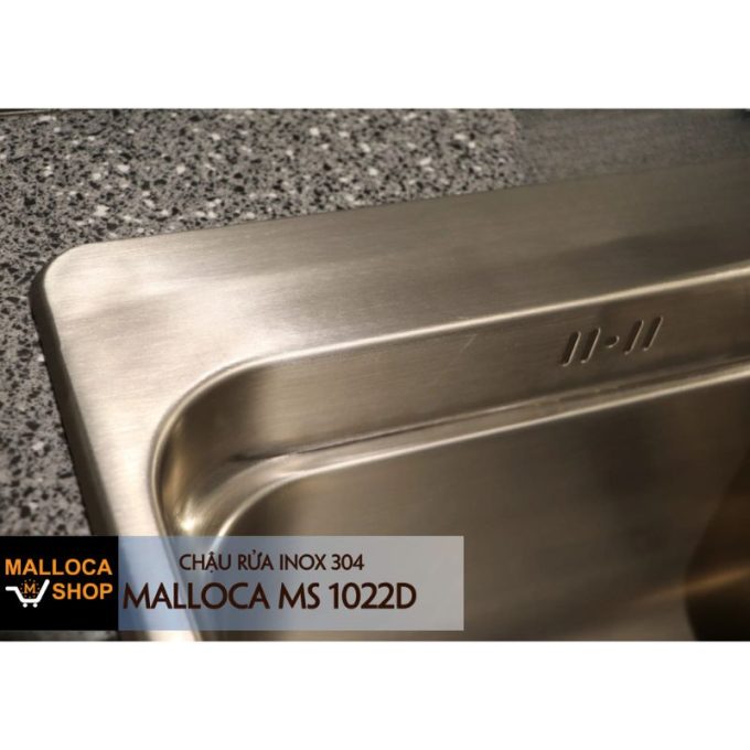 Chậu rửa chén Inox Malloca MS 1022D 7 MS 1022D thành chậu bo góc đẹp mắt