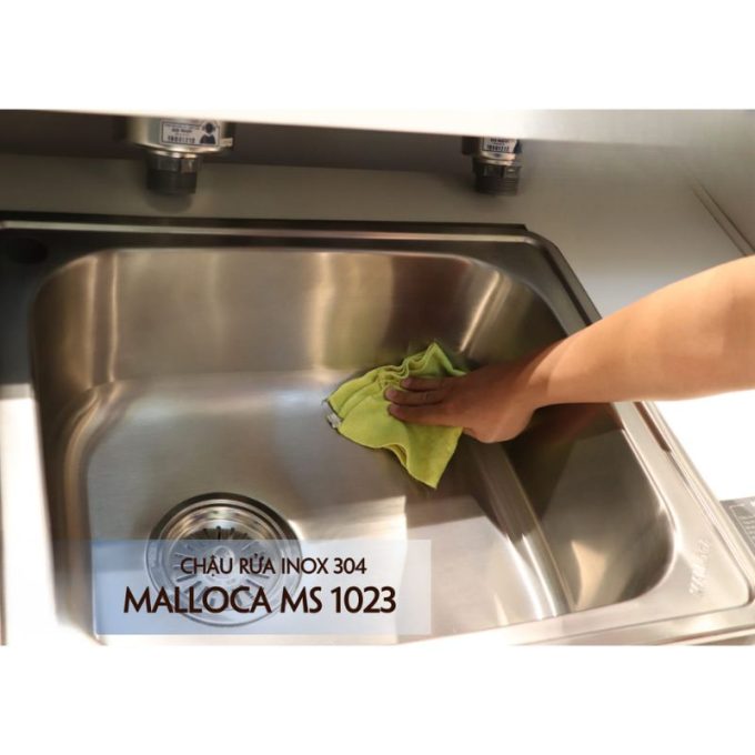 Chậu rửa chén Inox Malloca MS - 1023 4 MS 1023 vệ sinh dễ dàng