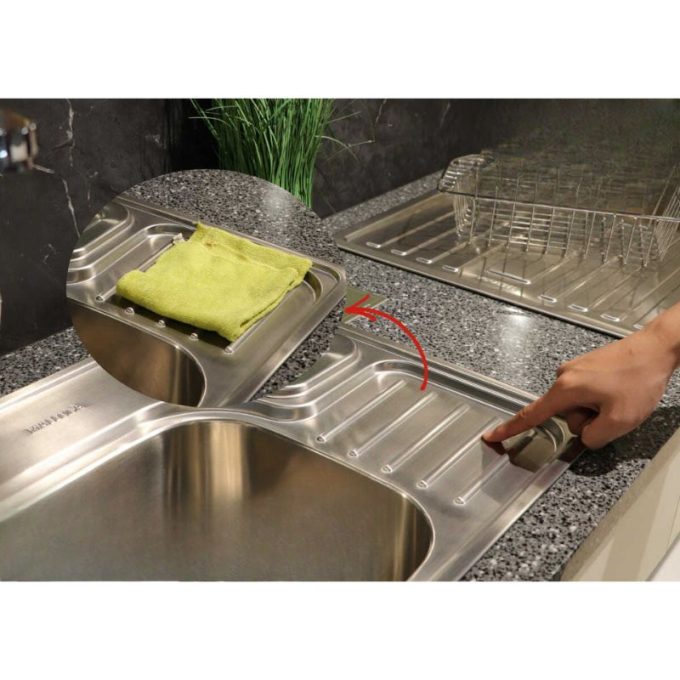 Chậu rửa chén Inox Malloca MS 1024 5 MS 1024 bàn chờ nhỏ gọn
