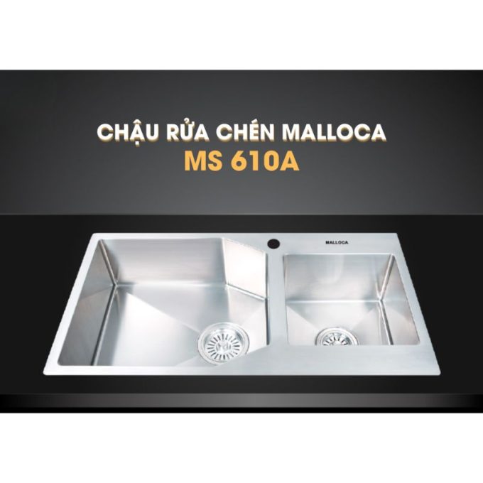 Chậu rửa chén Inox Malloca MS 610A 3 MS 610A chậu rửa chén 2 hố