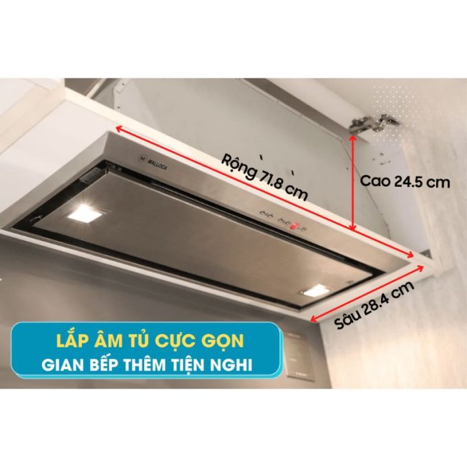 Visso K7205 thiết kế lắp âm cực gọn