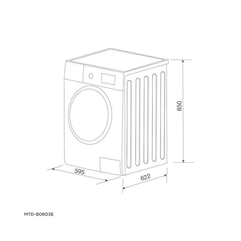 Thiết kế của Máy giặt sấy Malloca MTD-B0603E Thiết kế của Máy giặt sấy Malloca MTD-B0603E