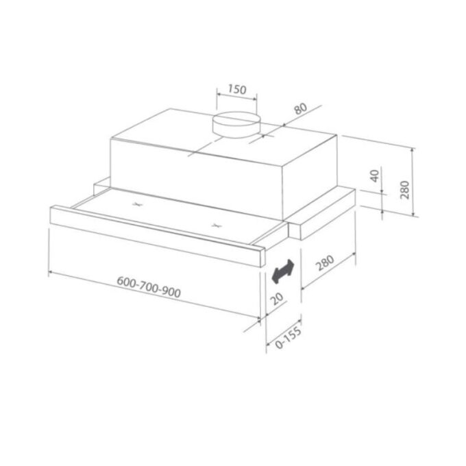 Thiết kế của Máy hút mùi Malloca âm tủ H214.7