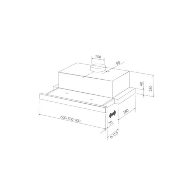 Thiết kế của Máy hút mùi Malloca âm tủ H214.9