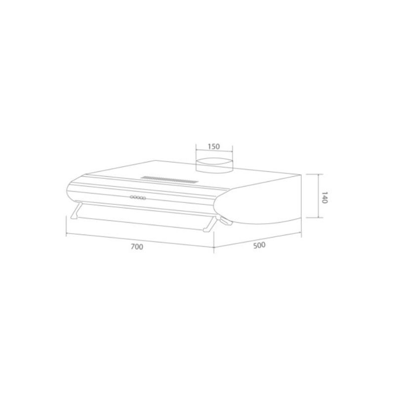 Thiết kế của Máy hút mùi Malloca classic H523 cao cấp Thiết kế của Máy hút mùi Malloca classic H523 cao cấp