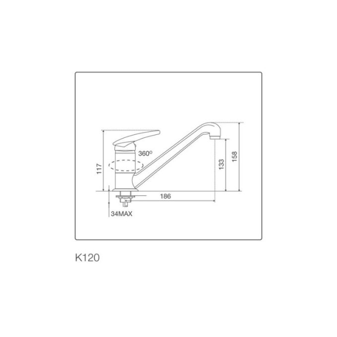 Vòi rửa bát nóng lạnh Malloca K120 3 Thiết kế của Vòi rửa bát Malloca K120