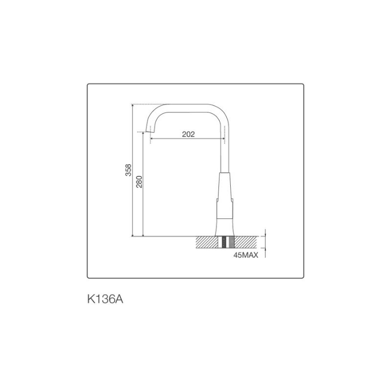 Thiết kế của Vòi rửa bát Malloca K136A Thiết kế của Vòi rửa bát Malloca K136A