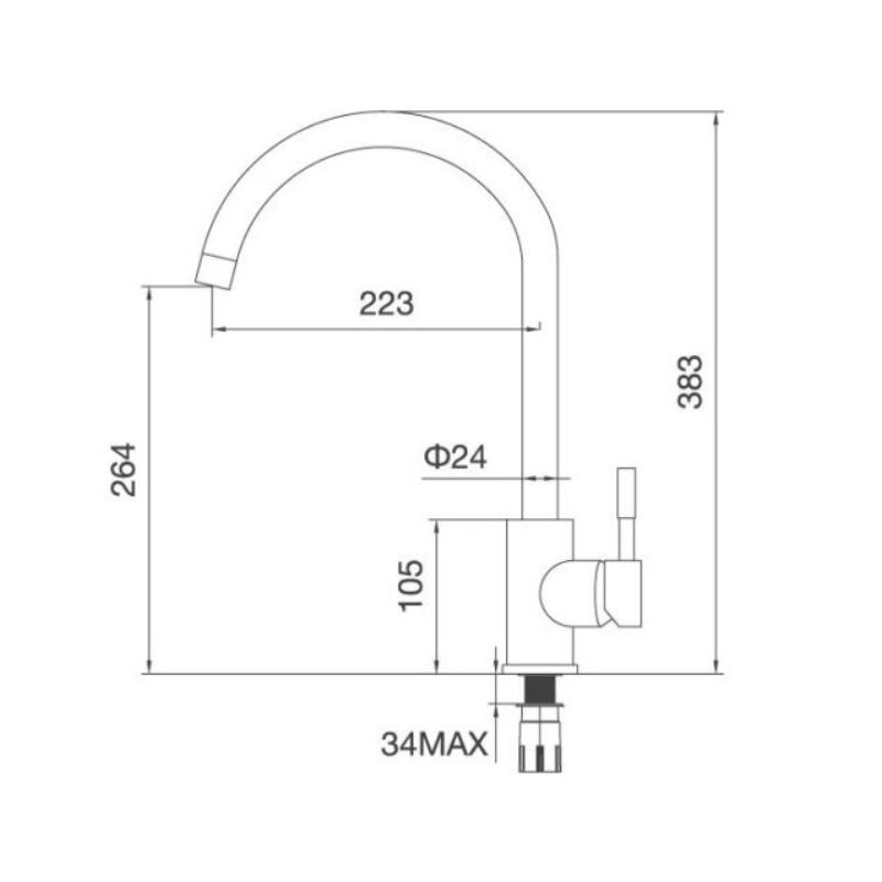 Thiết kế của Vòi rửa bát Malloca K569S Thiết kế của Vòi rửa bát Malloca K569S