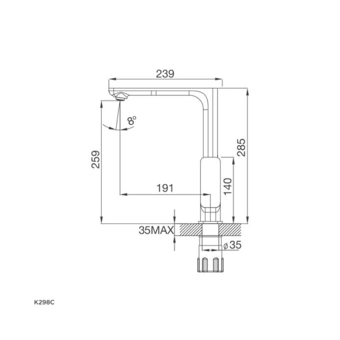 Thiết kế của Vòi rửa Malloca K298C