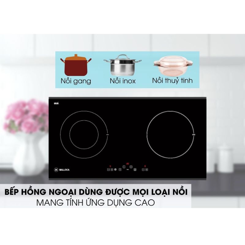 MH-02IR D dùng được với đa dạng nồi MH-02IR D dùng được với đa dạng nồi