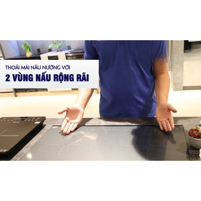 Bếp từ 2 vùng nấu Malloca MH-02IS / Kính Eurokera, dạng xước Metallic kiểu mới 3 MH-02IS 2 vùng nấu rộng rãi