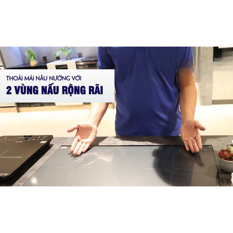 MH-02IS 2 vùng nấu rộng rãi MH-02IS 2 vùng nấu rộng rãi