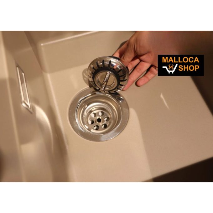 Chậu đá Malloca Tortora G-50043 / Màu đất 7 G-50043 rổ lọc rác