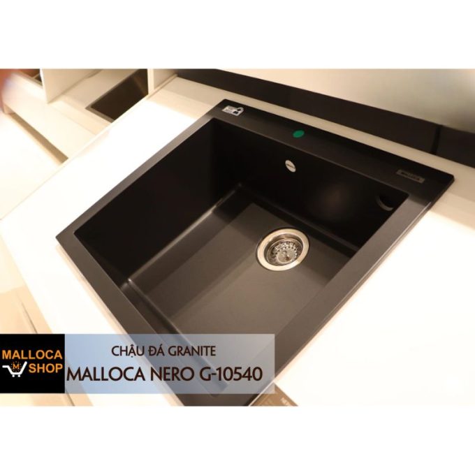 Chậu đá Malloca Nero G-10540 / Màu đen 3 Nero G-10540 chậu rửa bát 1 hố